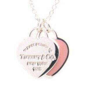 Tiffany to double heart pendant silver